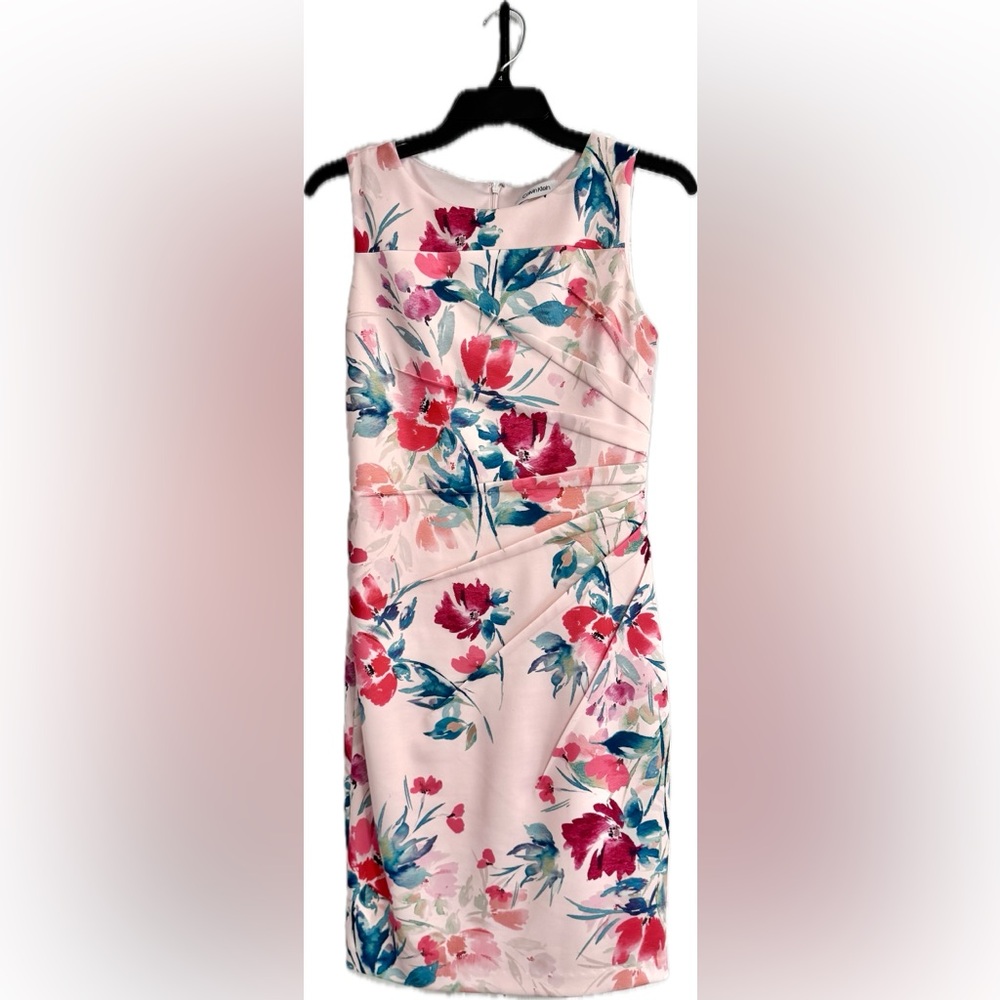 Calvin Klein Pink and Blue Dress